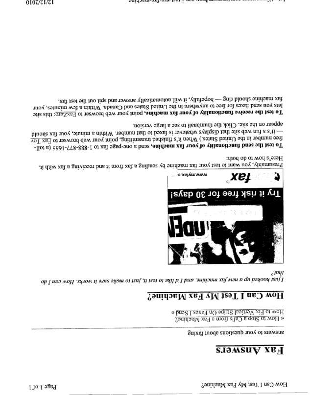 Fax page