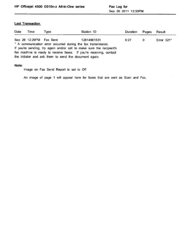Fax page