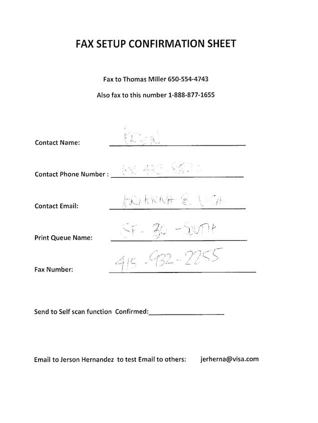 Fax page