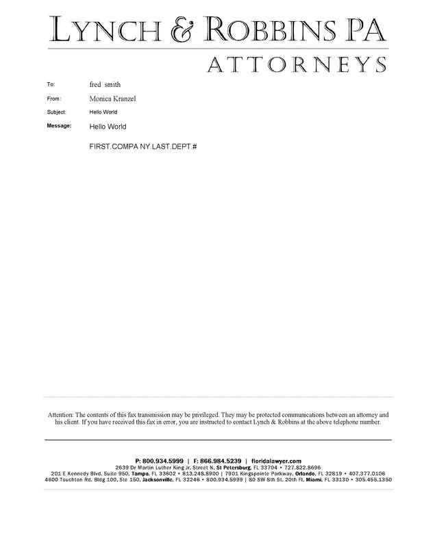 Fax page