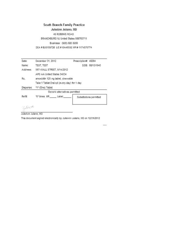 Fax page