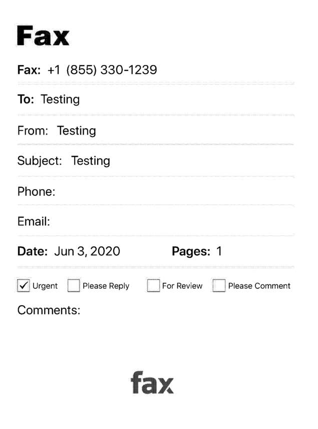 Fax page