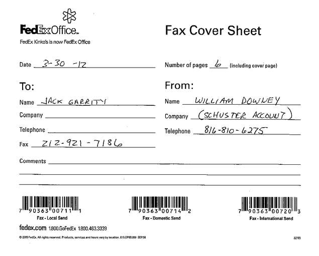 Fax page