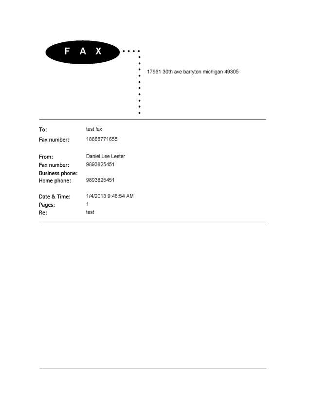 Fax page