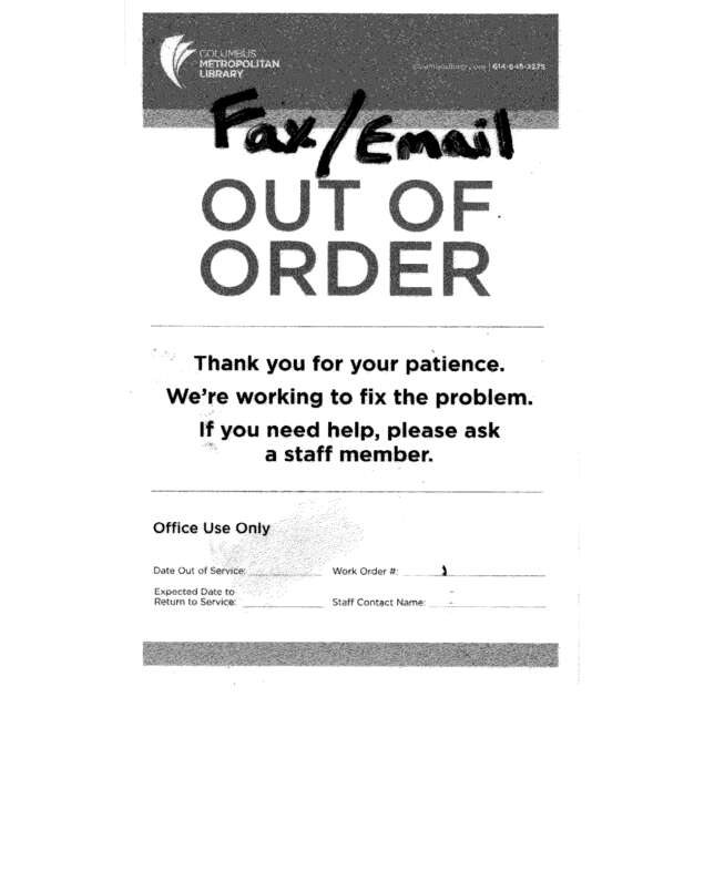 Fax page