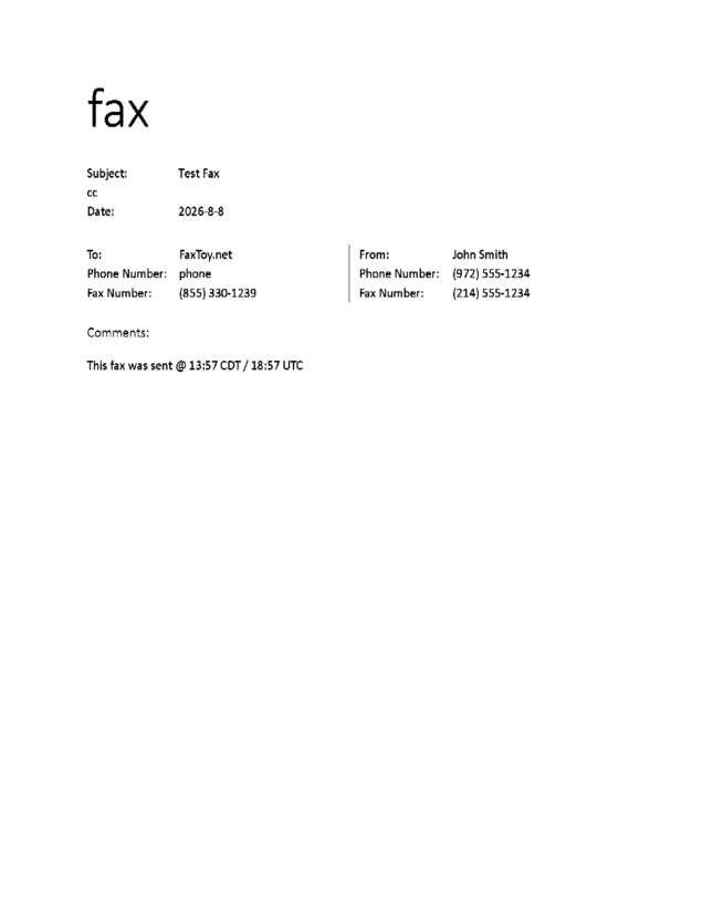 fax page