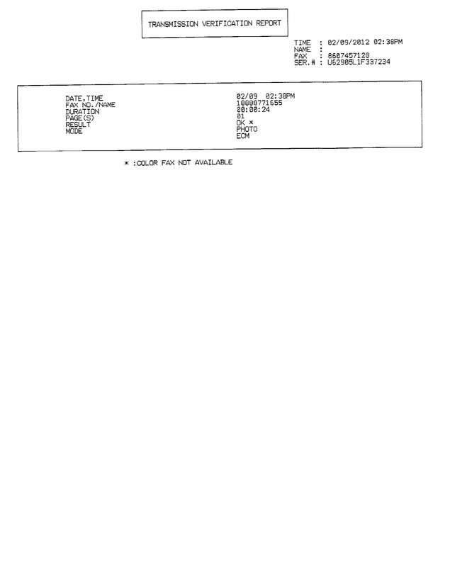 Fax page