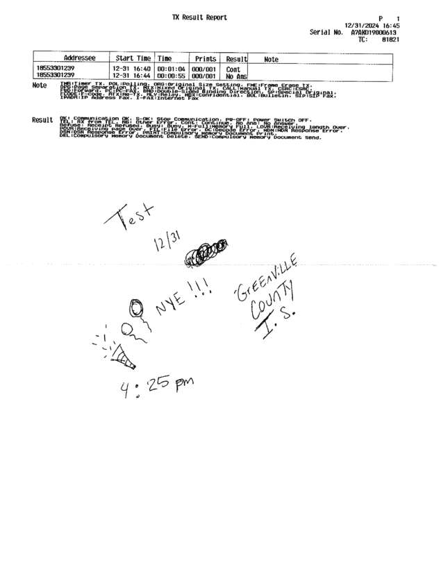 Fax page