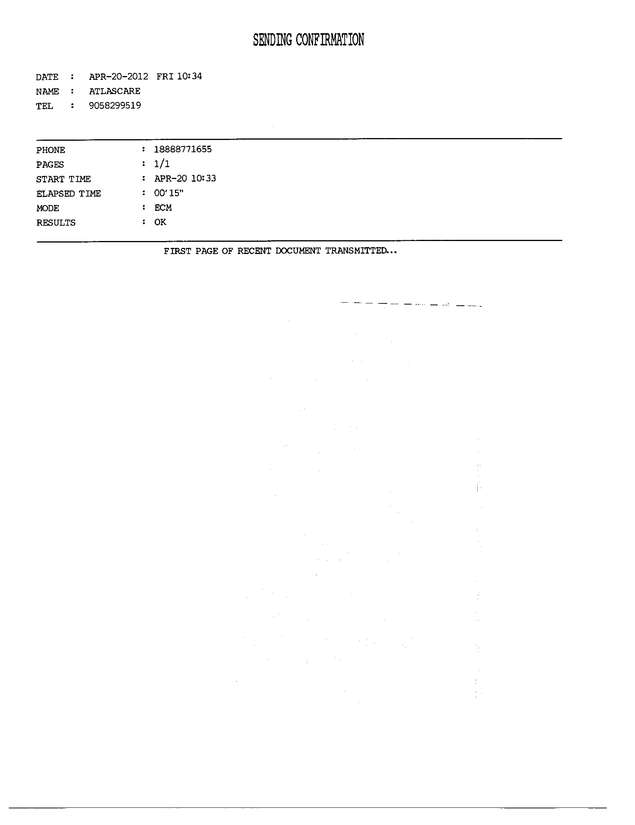 Fax page