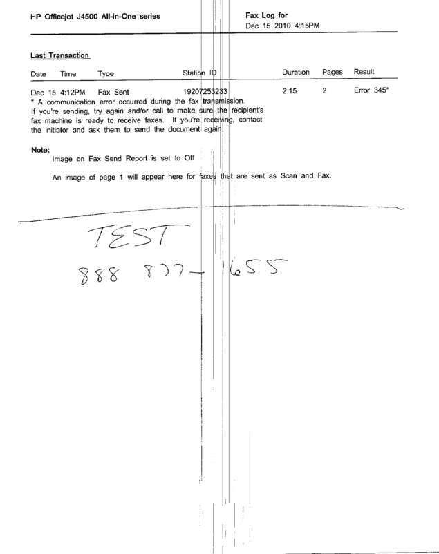Fax page