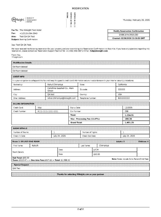 Fax page