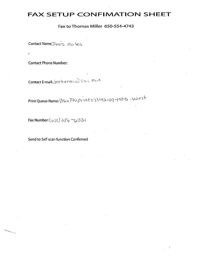 Fax page