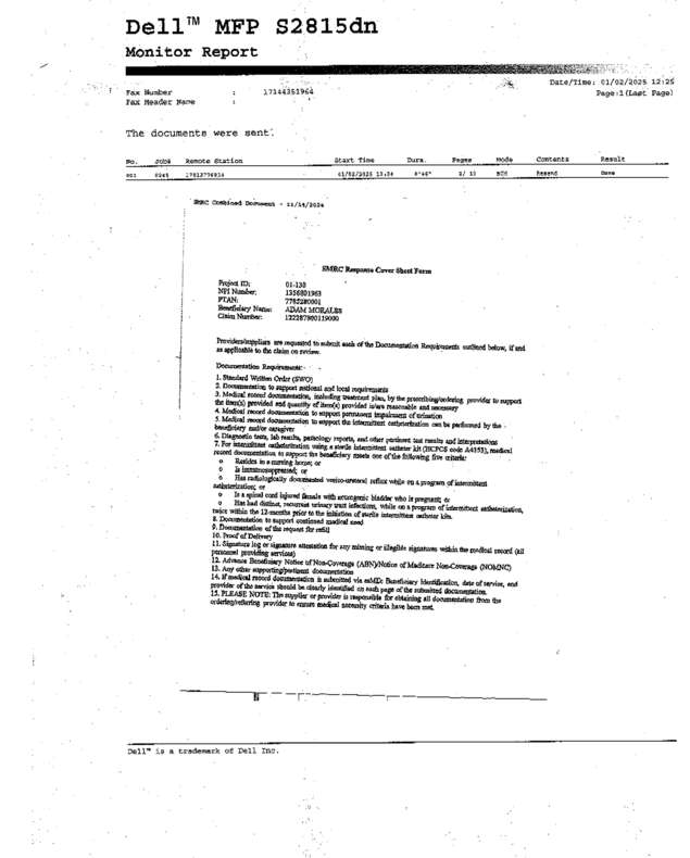 Fax page