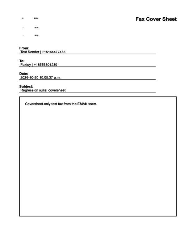 Fax page
