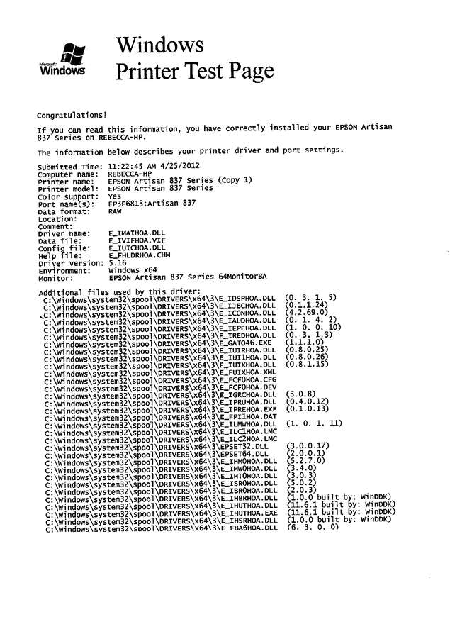 Fax page