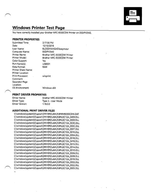 Fax page