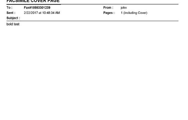 Fax page