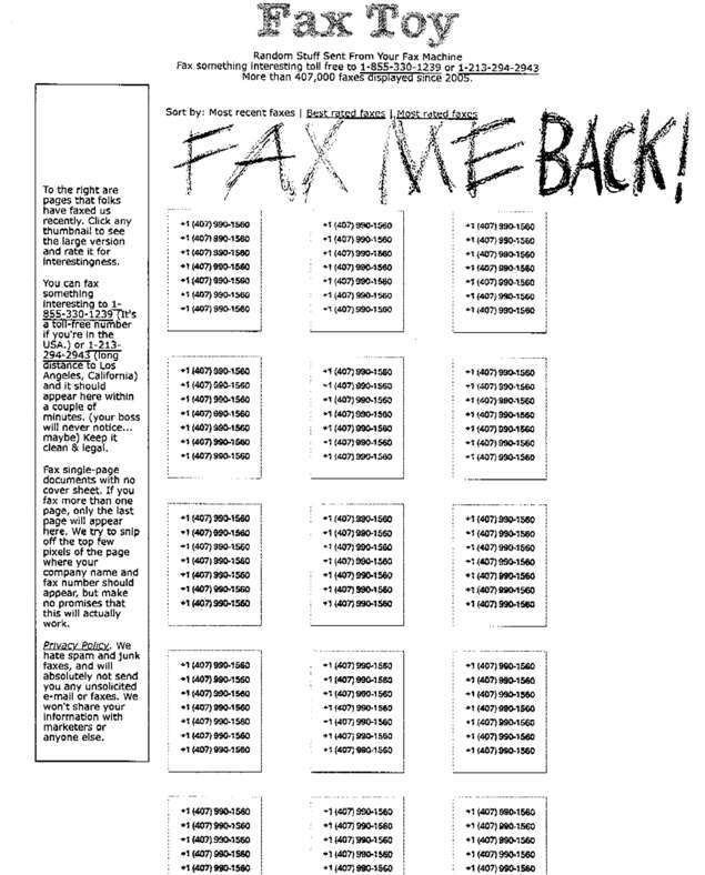 Fax page