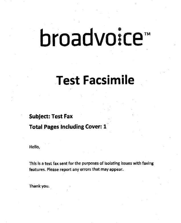 Fax page