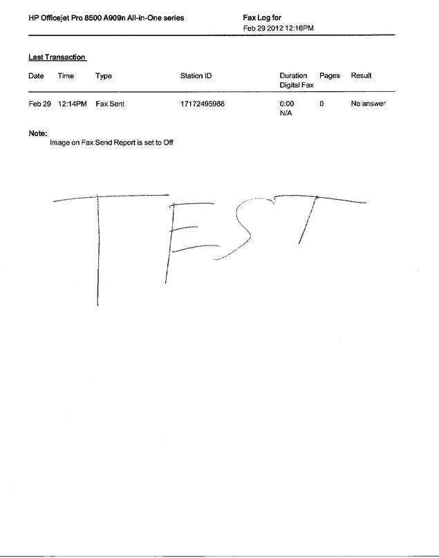 Fax page