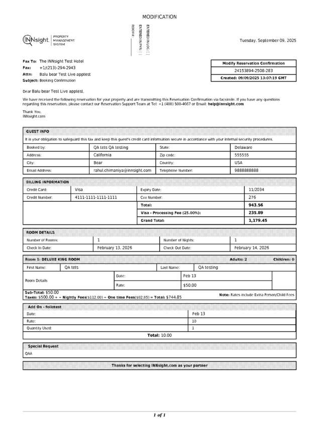 Fax page