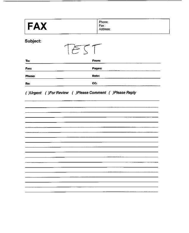 Fax page