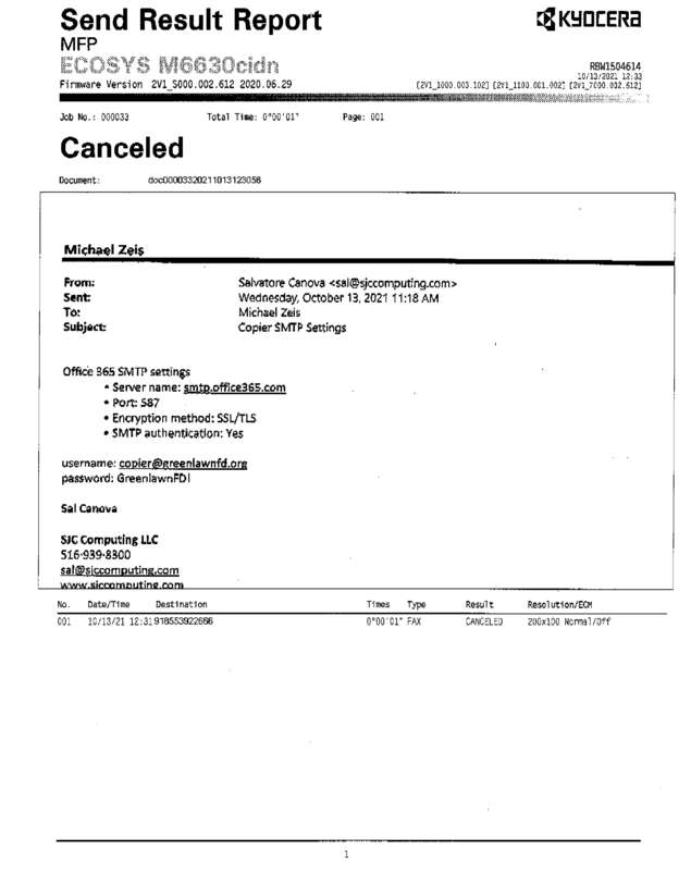 fax page