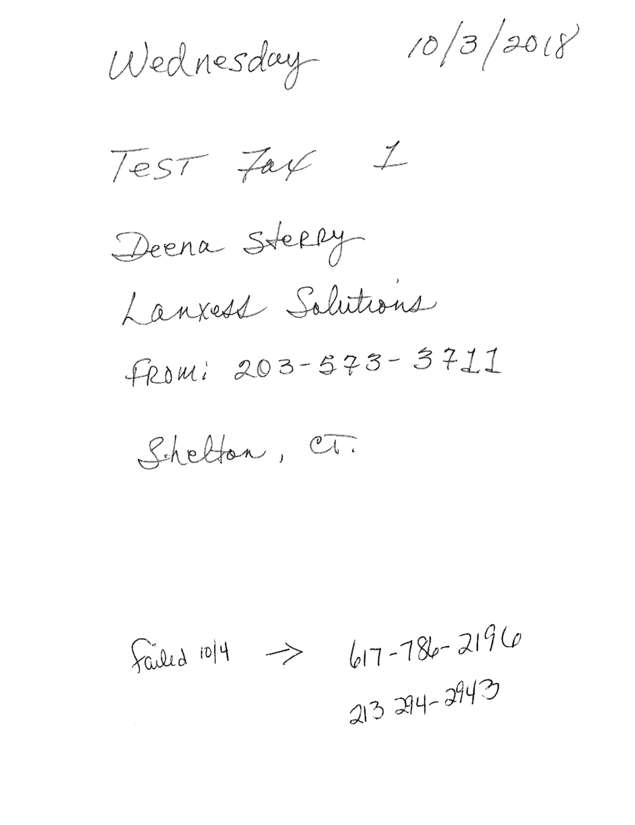 Fax page