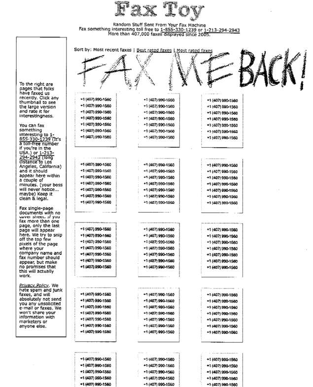 Fax page