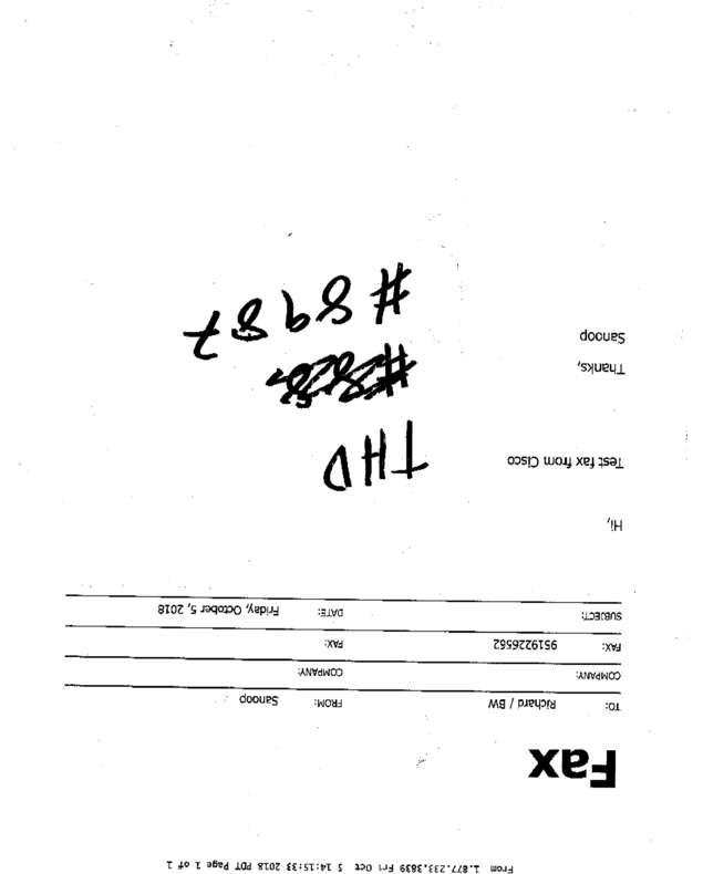 Fax page