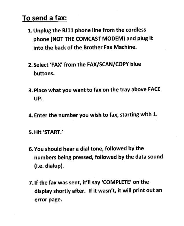 Fax page