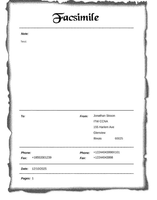 Fax page