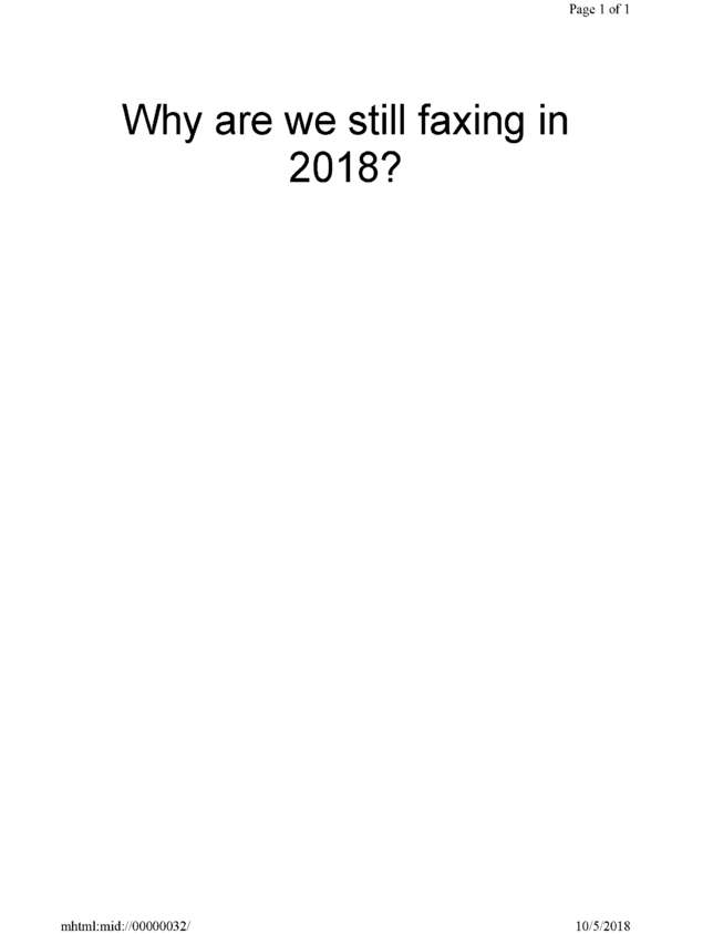 Fax page