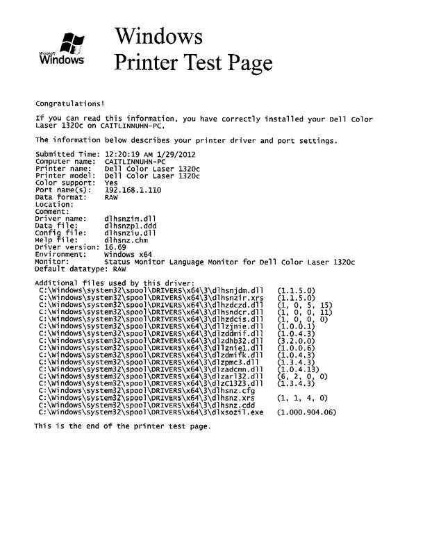 Fax page