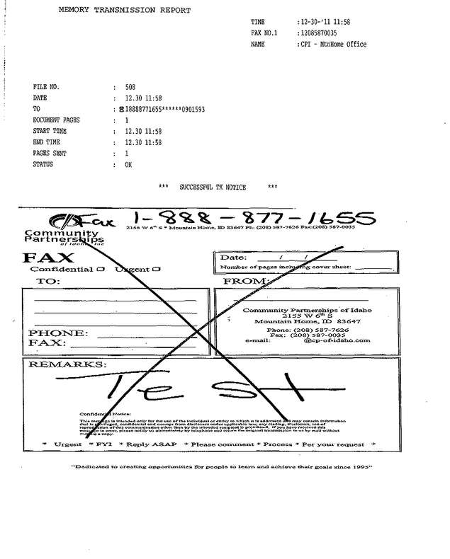 Fax page