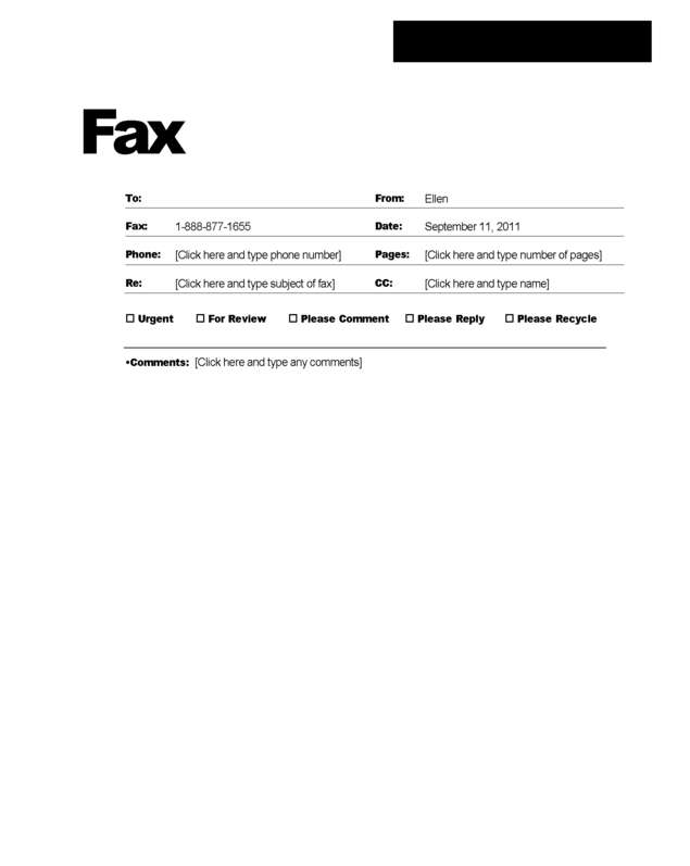 Fax page