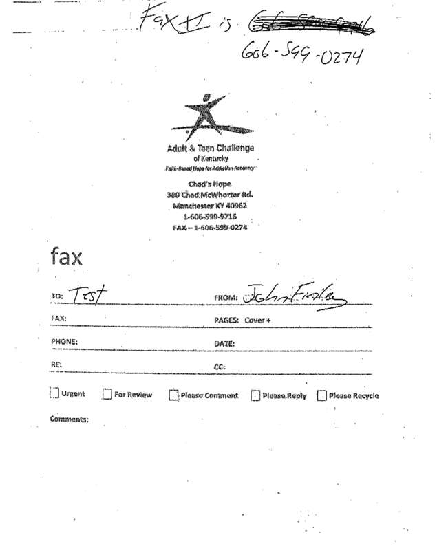 Fax page
