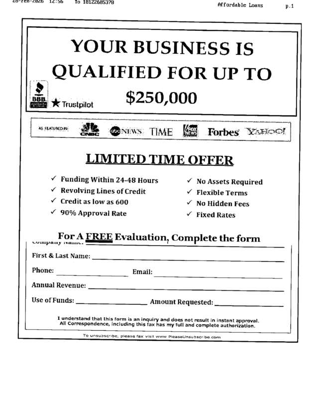 Fax page