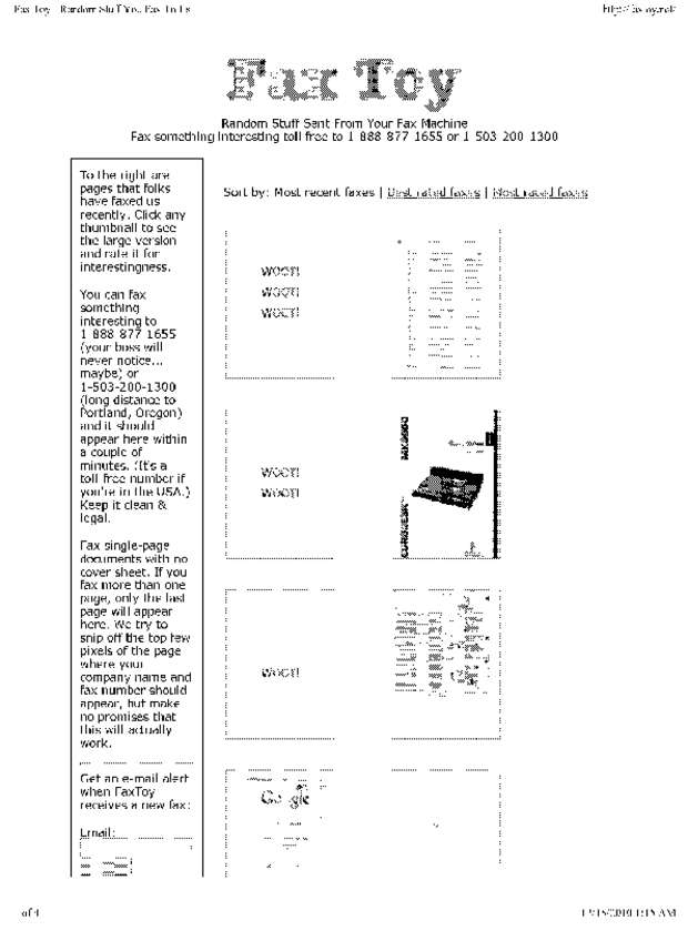 Fax page