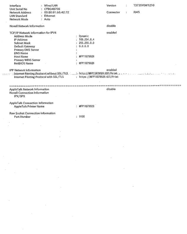 Fax page