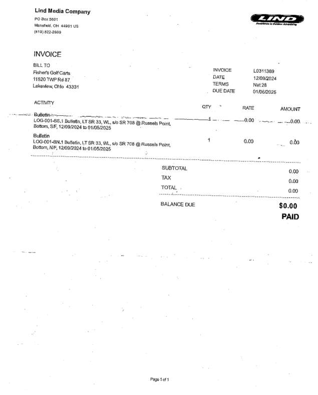 Fax page