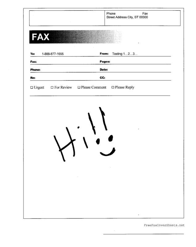 Fax page