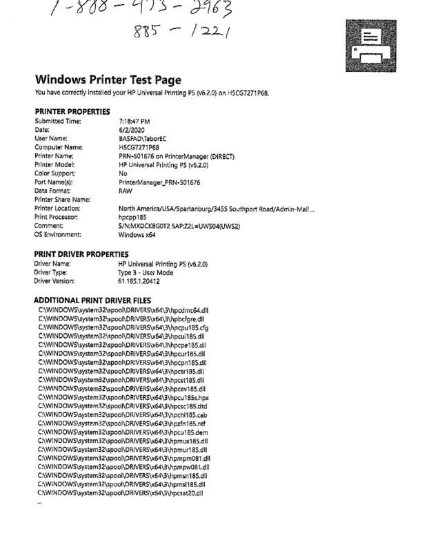 Fax page