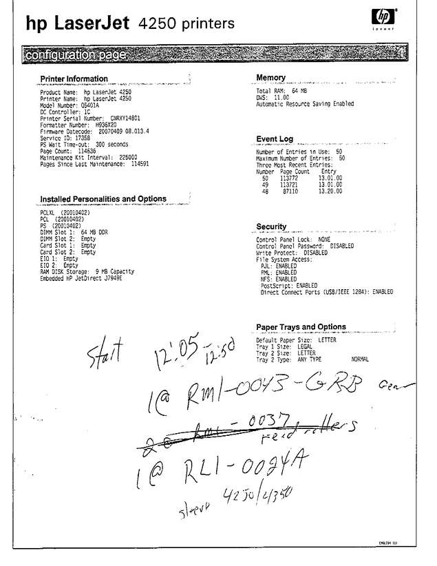 Fax page