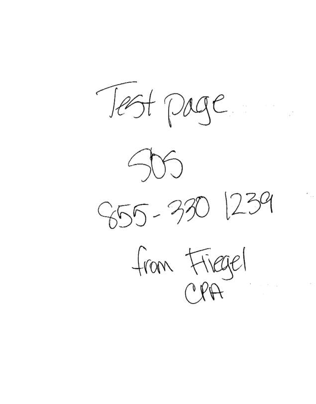 Fax page