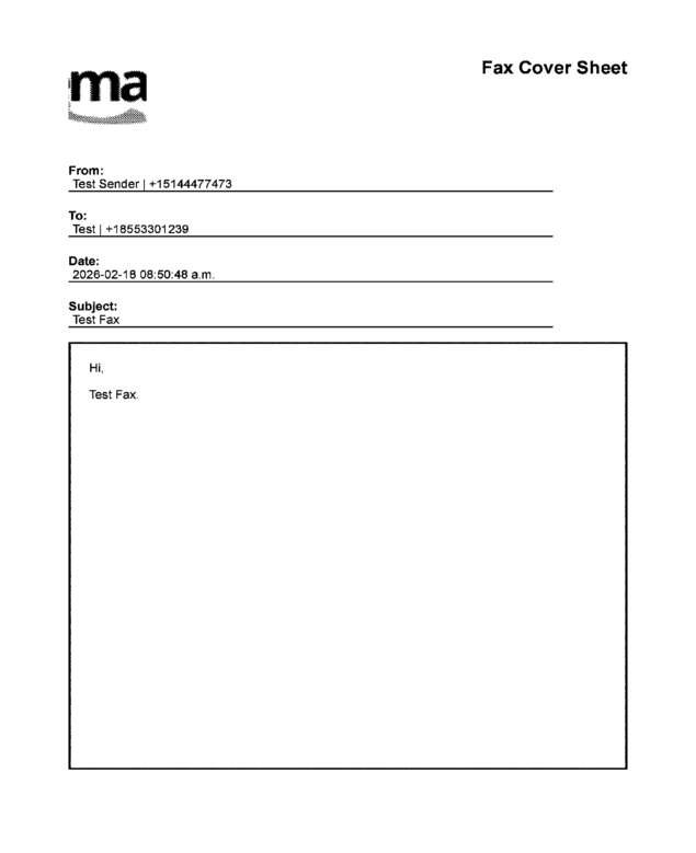 fax page