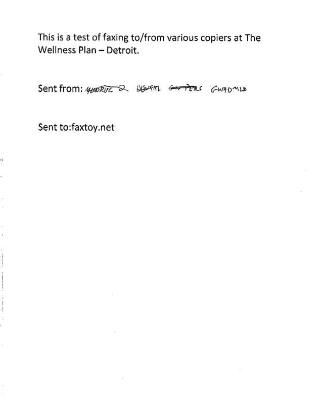 Fax page