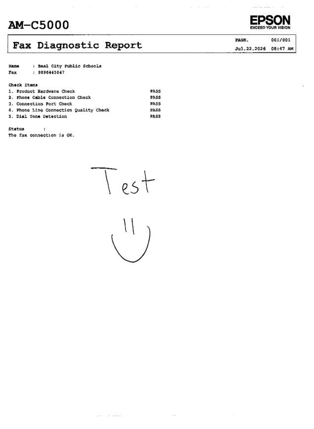 Fax page