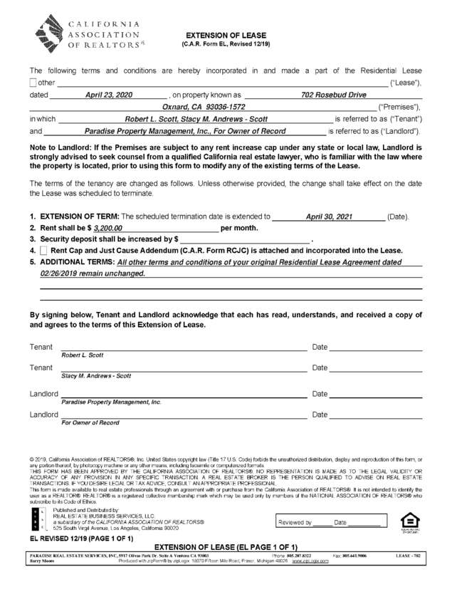 Fax page