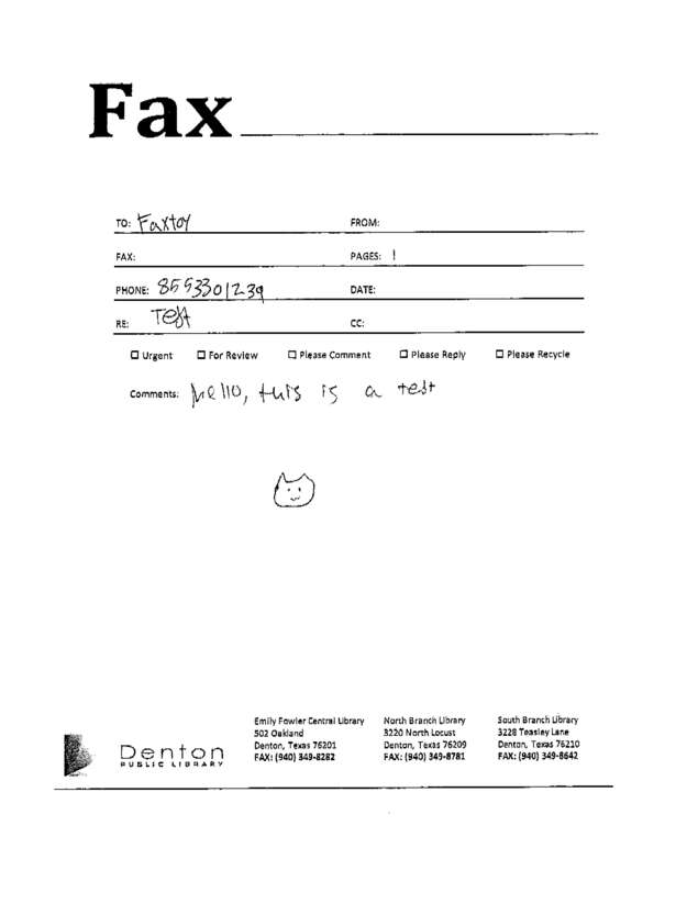 fax page